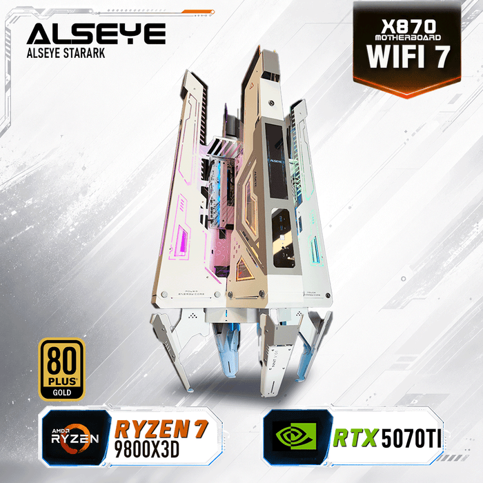 Armaggeddon High-End Gaming PC – AMD Ryzen 7 9800X3D + RTX 5070Ti | Alseye StarArk