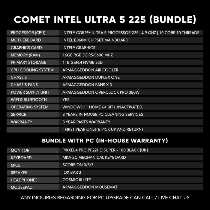 COMET INTEL ULTRA 5 225 | Best Entry Level for Study and Office