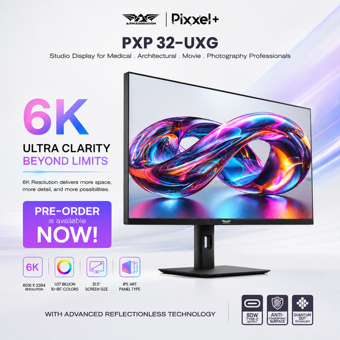 Armaggeddon PXP 32 UXG 31.5" 6K 60Hz 10-Bit Colour IPS ART PANEL