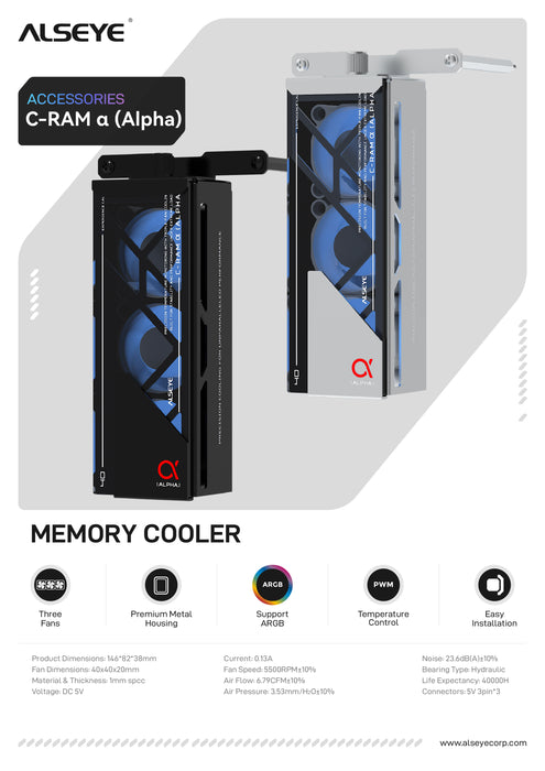 ALSEYE C-RAM-Alpha RAM cooler product information