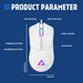 Armaggeddon Falcon V Stealth Wired RGB Gaming Mouse 12000 CPI, 1000Hz Polling Rate, 7 Programmable Buttons, Black/White