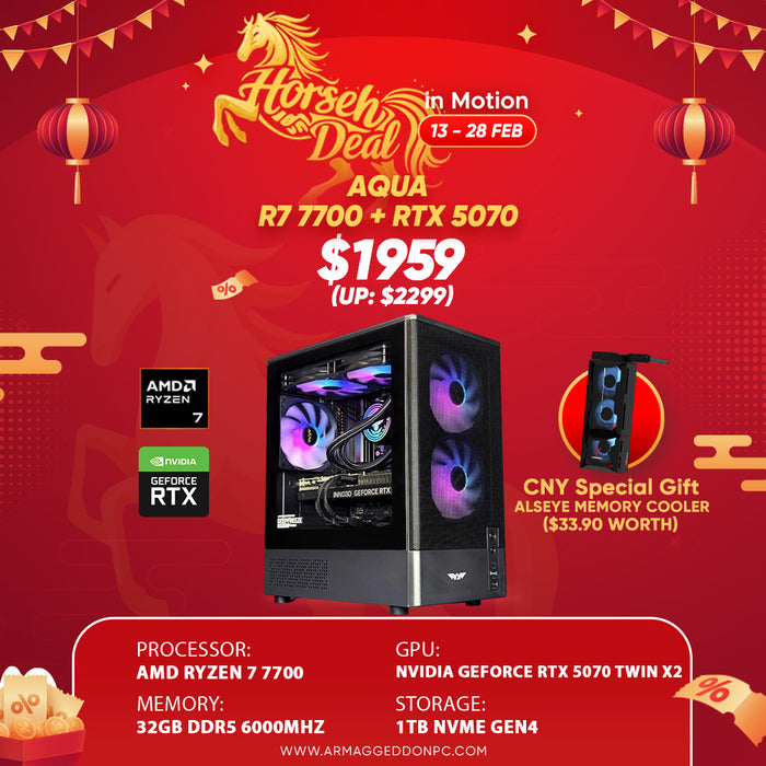 RYZEN 7 7700 + RTX 5070 (HORSEH DEAL)