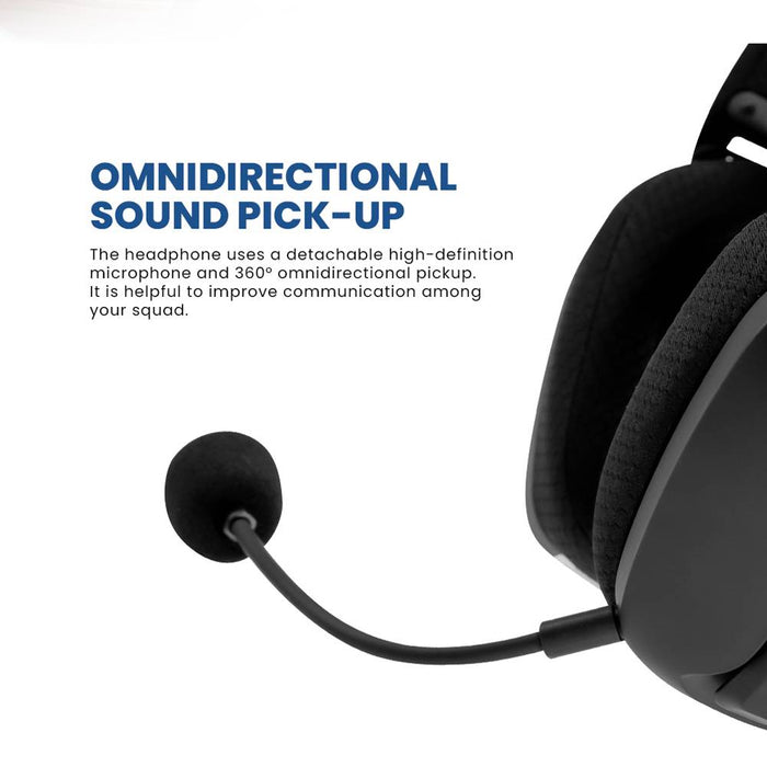 Armaggeddon Cosmic III Lite Quad Mode Wireless Gaming Headset Bluetooth 5.3, 2.4GHz USB-A USB-C, 40mm Drivers & Detachable Mic