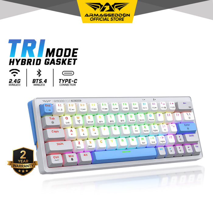 Armaggeddon GMK-100 60% tri-mode hot-swappable RGB mechanical keyboard