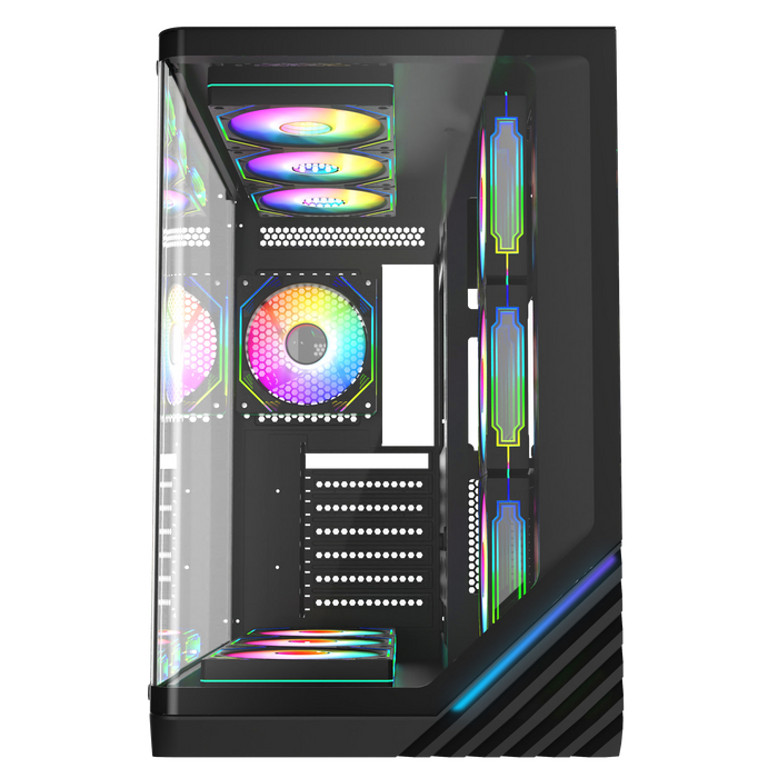 ARMAGGEDDON X-CURVE GIGA 10 PC chassis detail view