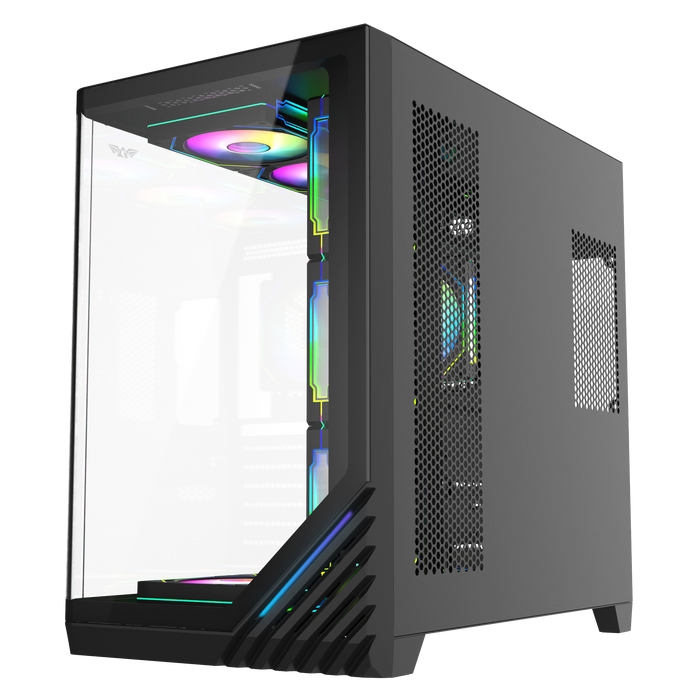 ARMAGGEDDON X-CURVE GIGA 10 PC chassis detail view