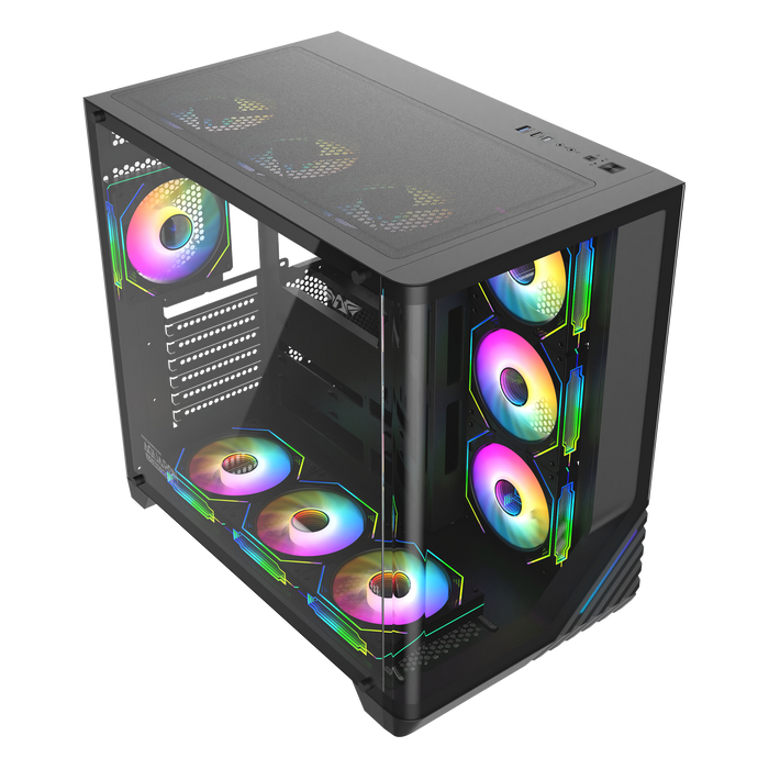 ARMAGGEDDON X-CURVE GIGA 10 PC chassis detail view