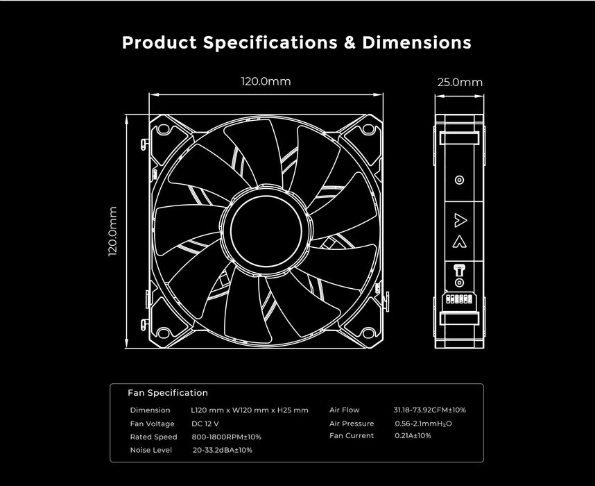 ALSEYE i12-K3 PC cooling fan