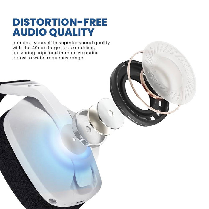 Armaggeddon Cosmic III Lite Quad Mode Wireless Gaming Headset Bluetooth 5.3, 2.4GHz USB-A USB-C, 40mm Drivers & Detachable Mic