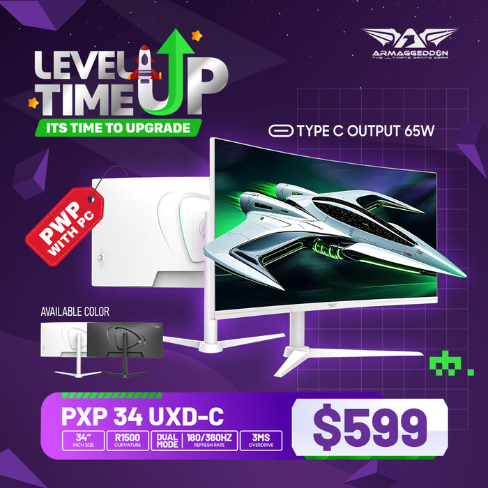 Armaggeddon PXP 34 UXD C 34-Inch Curved 5K2K 360Hz Gaming Monitor