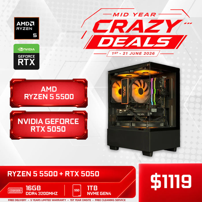 RYZEN 5 5500 + RTX 5050