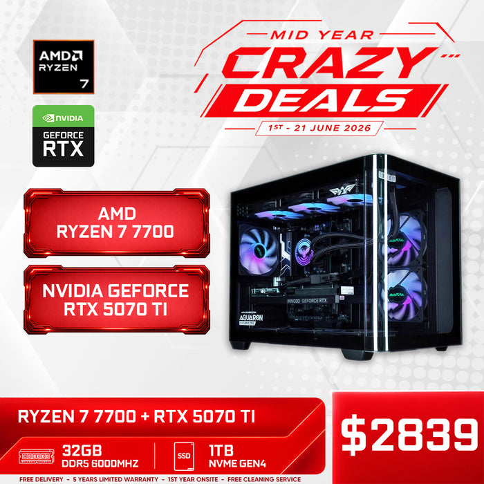 RYZEN 7 7700 + RTX 5070 Ti