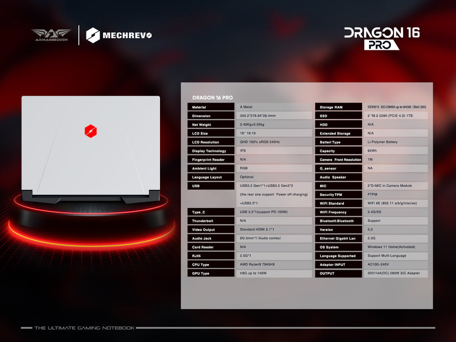 Mechrevo Dragon 16 Pro | 7945HX - 4070