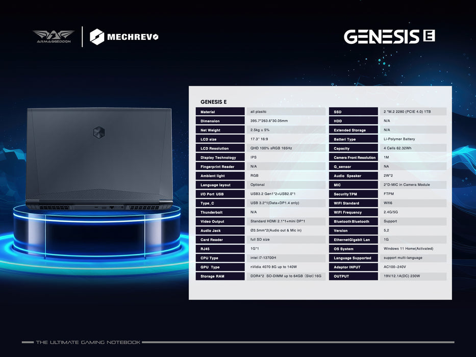 Mechrevo Genesis E | i7 13700H - 4070