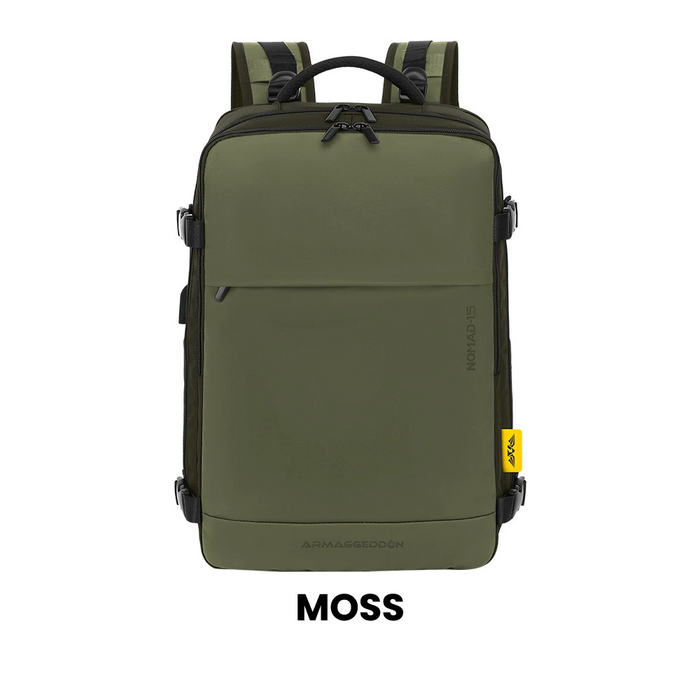 Armaggeddon Nomad 15 Flight Approved Travel Laptop Backpack with Anti Theft Lock, USB-A & USB-C Charging Ports and Shoe Compartment