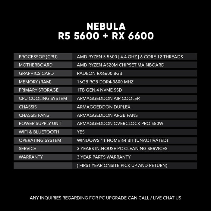 Nebula | R5 5600 + RX 6600