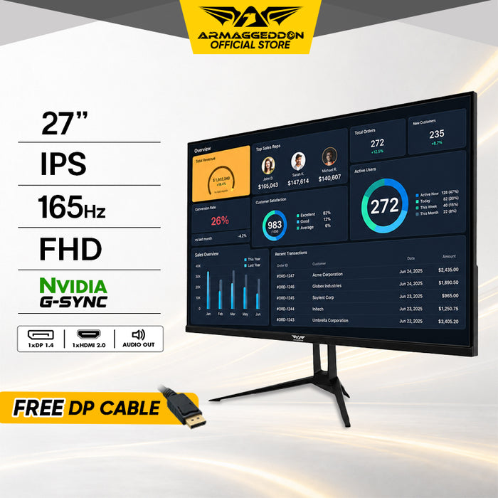 Armaggeddon PXP 27G 27" IPS 165Hz Full HD Gaming Monitor