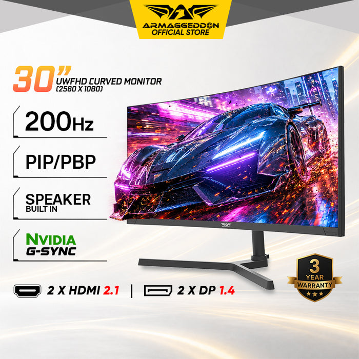 Armaggeddon PXP 30 XD 30" Fast VA Curved 200Hz Gaming Monitor