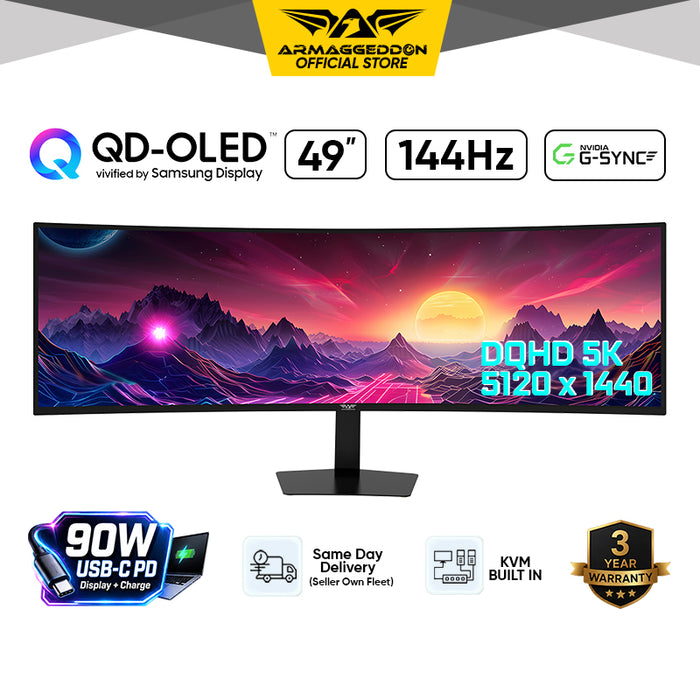 Armaggeddon PXP 49 UXO C Samsung Display 49-inch Curved QD-OLED DQHD Gaming Monitor — product image 1