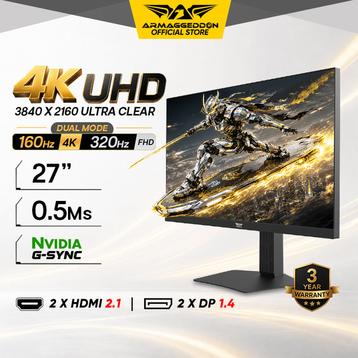 Armaggeddon PXP 27 UXD 27-inch 4K 160Hz dual-mode fast IPS gaming monitor