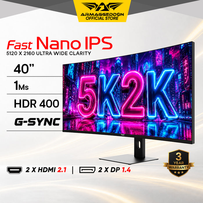 Armaggeddon PXP 40 UPN 40" 5K2K Fast Nano IPS Curved By LG Ultrawide Monitor
