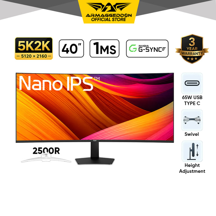 Armaggeddon PXP 40 UXO C 40-Inch Curved 5K2K Nano IPS By LG Ultrawide Monitor