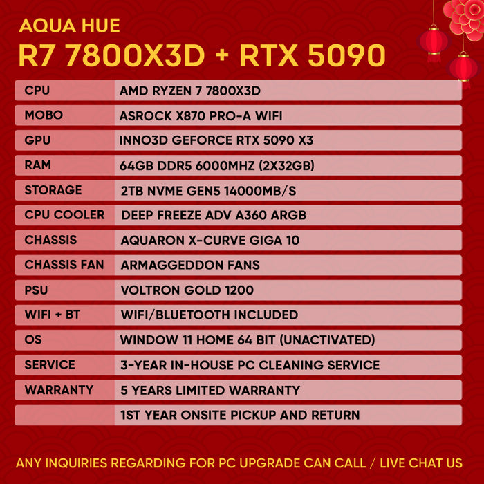 RYZEN 7 7800X3D + RTX 5090 (GEN 5 NVME) (HORSEH DEAL!)