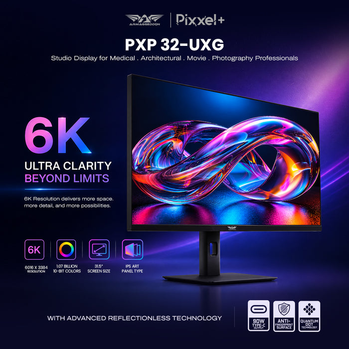 Armaggeddon PXP 32 UXG 31.5" 6K 60Hz 10-Bit Colour IPS ART PANEL