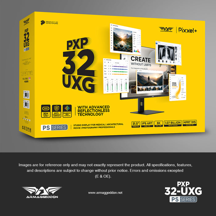 Armaggeddon PXP 32 UXG 31.5" 6K 60Hz 10-Bit Colour IPS ART PANEL