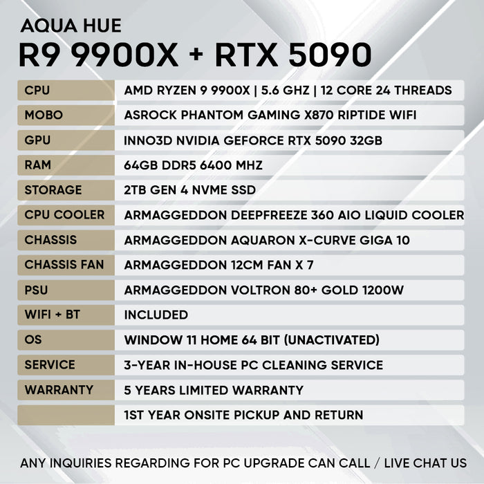 RYZEN 9 9900X + RTX 5090