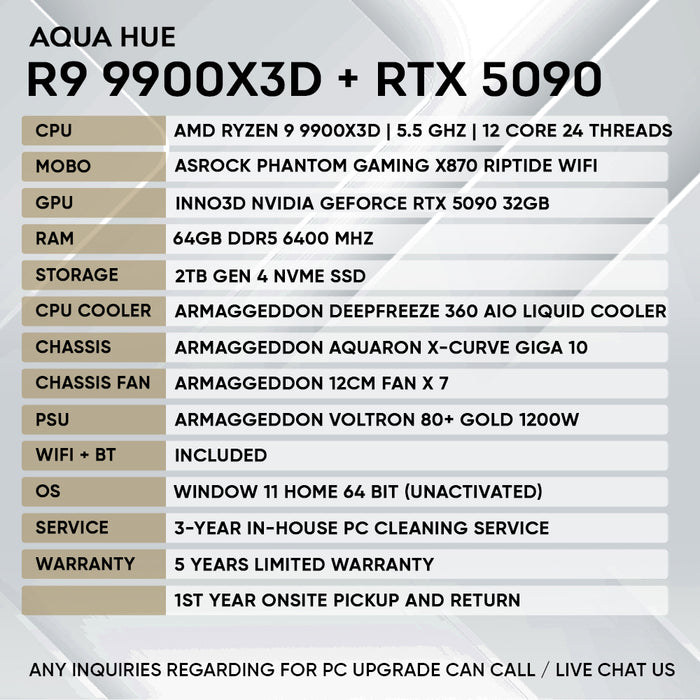 RYZEN 9 9900X3D + RTX 5090