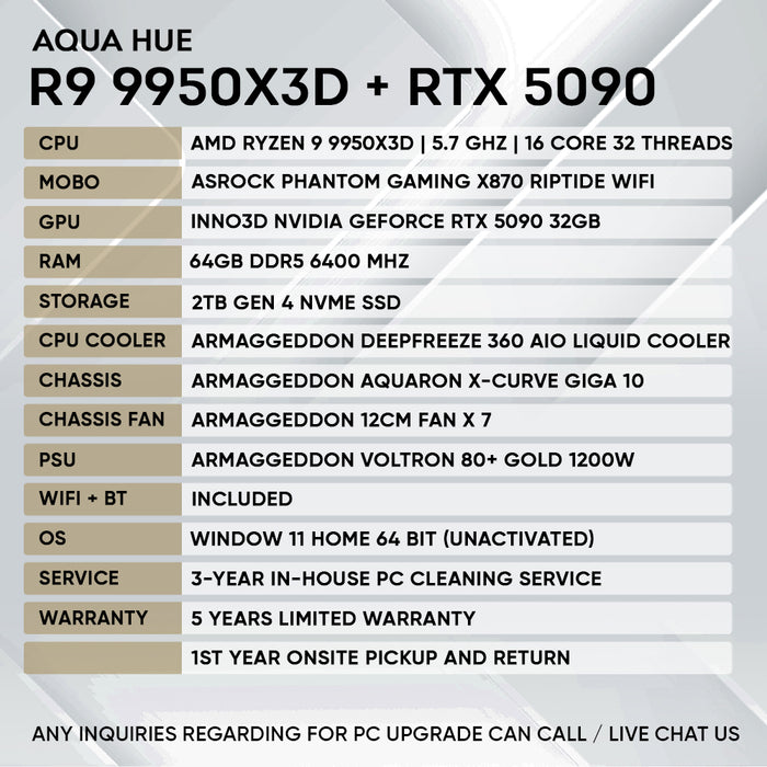 RYZEN 9 9950X3D + RTX 5090
