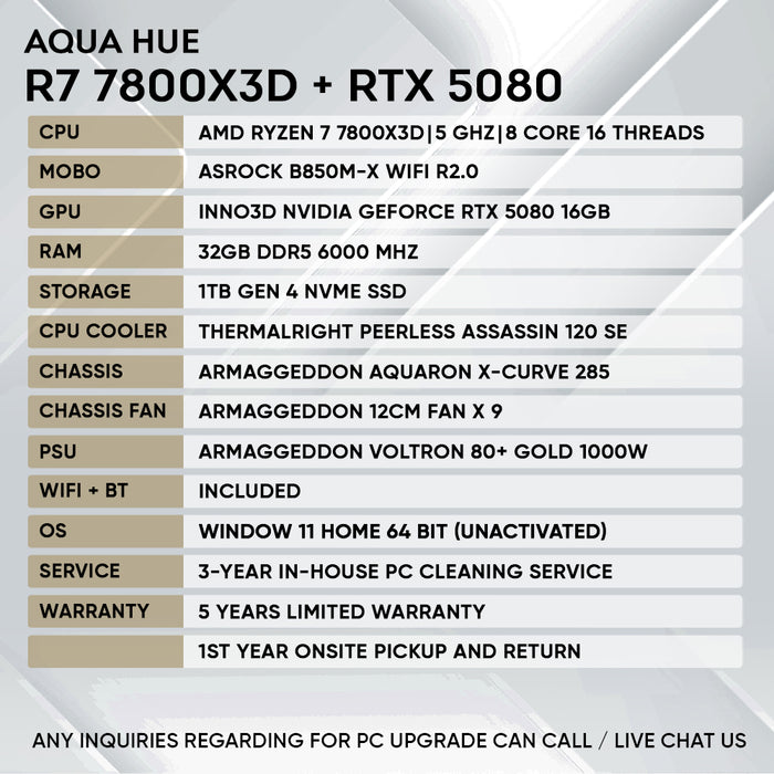RYZEN 7 7800X3D + RTX 5080