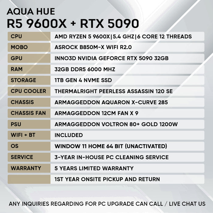 RYZEN 5 9600X + RTX 5090