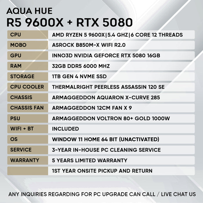 RYZEN 5 9600X + RTX 5080