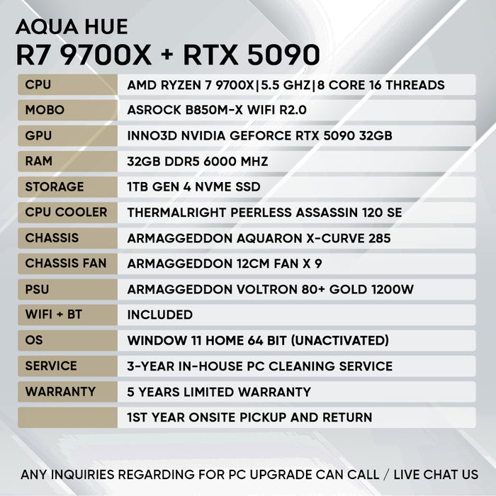 RYZEN 7 9700X + RTX 5090