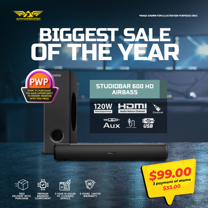 SONICGEAR STUDIOBAR 600HD (DSP TECHNOLOGY)