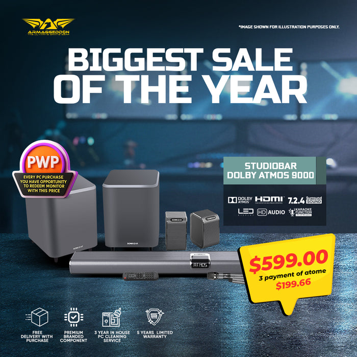 SONICGEAR STUDIOBAR 9000 DOLBY ATMOS 7.2.4 SOUNDBAR