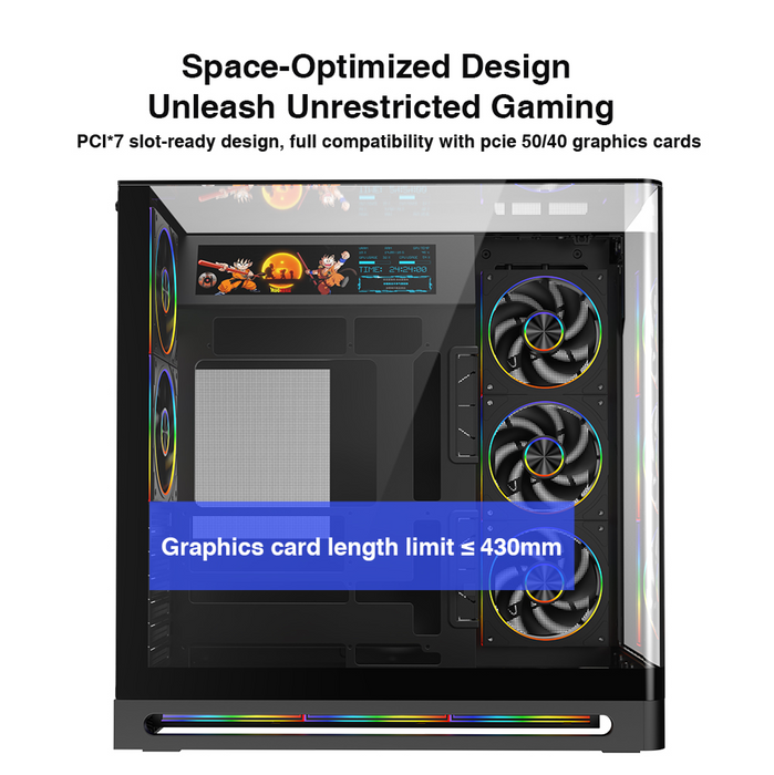 ARMAGGEDDON AQUARON X-CURVE VISION 8 PC chassis detail view