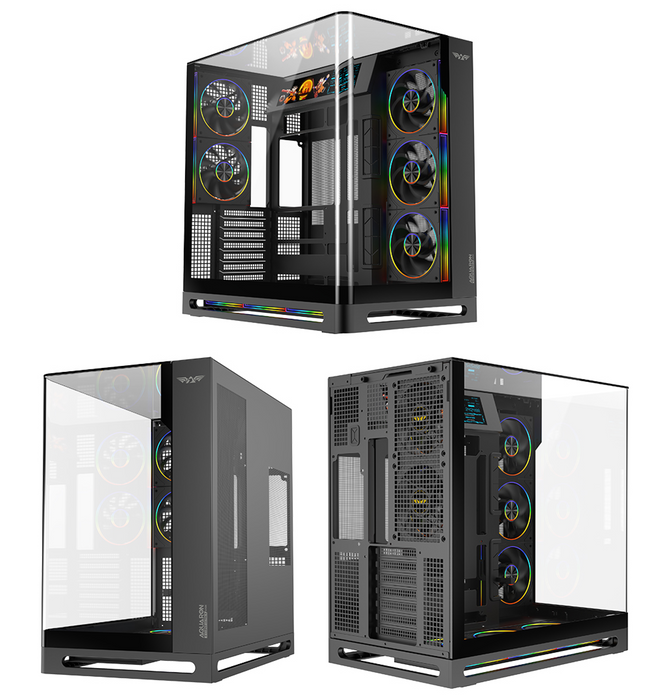ARMAGGEDDON AQUARON X-CURVE VISION 8 PC chassis detail view