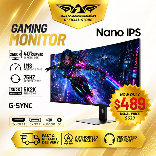 Armaggeddon PXP 40 UPN 40" 5K2K Fast Nano IPS Curved By LG Ultrawide Monitor (FLASH SALE)