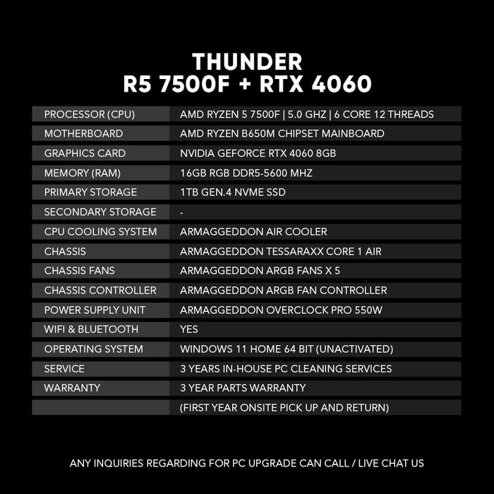 Thunder | R5 7500F + RTX 4060