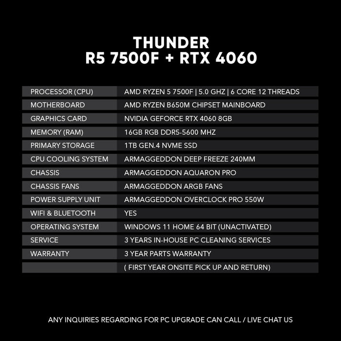 Thunder | R5 7500F + RTX-4060