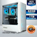 White ArmaggeddonPC Ryzen 7 7700 RTX 5060 Ti 8GB gaming PC