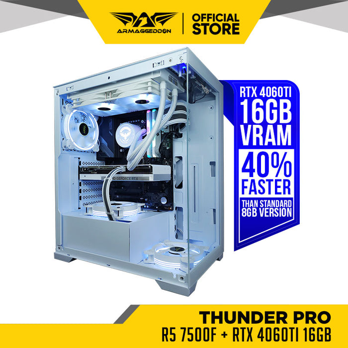 Thunder Pro White | R5 7500F + RTX 4060TI 16GB