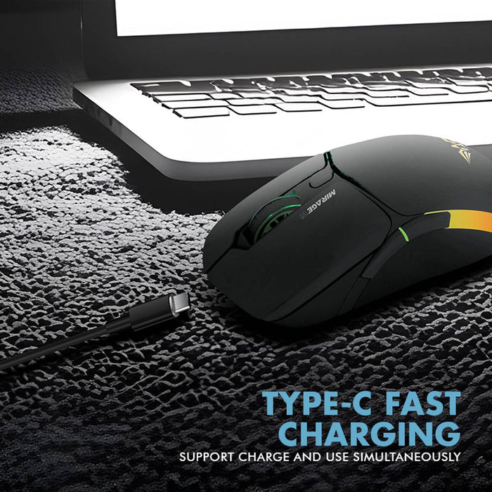 Armaggeddon Mirage VI Tri Mode Wireless Gaming Mouse 10000 CPI, 1000Hz, Bluetooth 5.0, 2.4GHz, USB-C, RGB