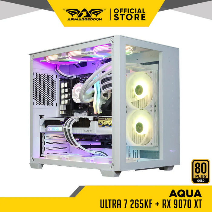 AQUA | INTEL ULTRA 7 265KF + RX 9070XT