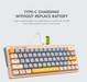 Armaggeddon GMK 100 RGB 60% Tri Mode Mechanical Keyboard 63 Key Hot Swappable, Bluetooth, 2.4GHz Wireless, USB-C, Linear Switches