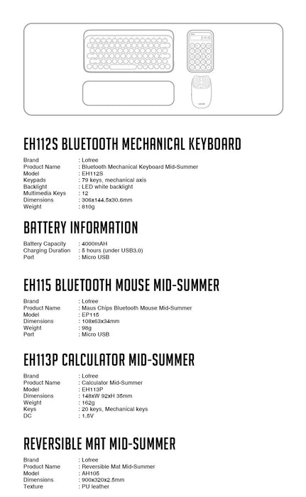 LOFREE MID-SUMMER PRODUCTIVITY COLLECTION