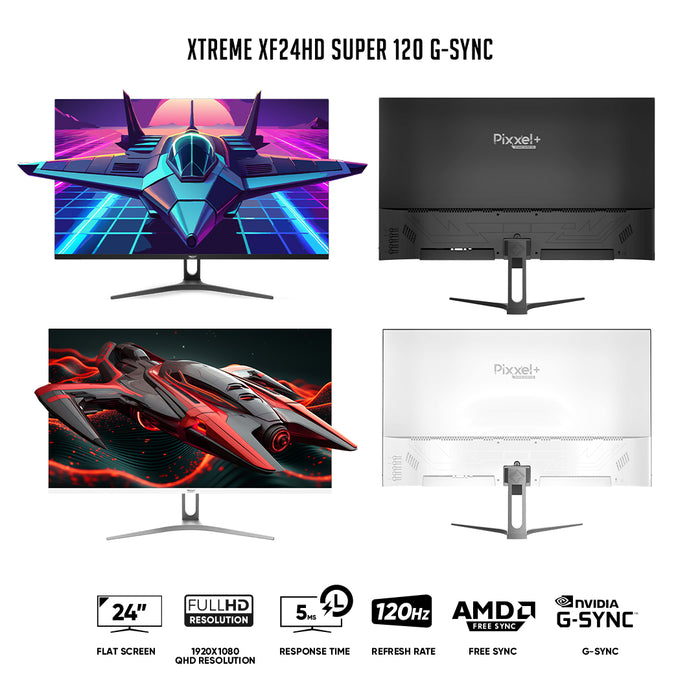 Pixxel+ Xtreme XF24HD Super 120Hz G-SYNC | WIRELESS BUNDLE (WHITE)